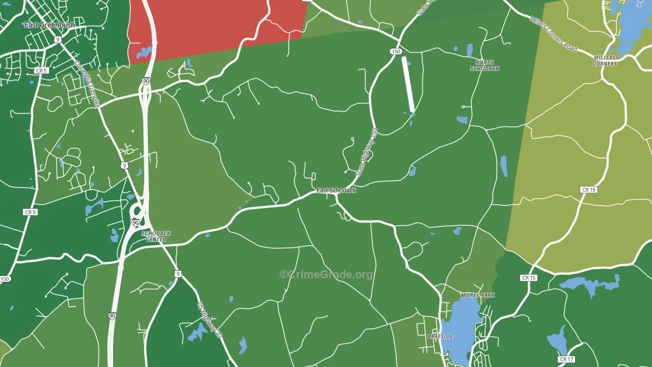 East Schodack, NY Map of Murder Rates