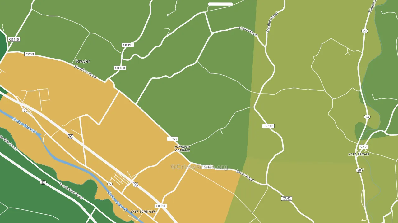 East Schuyler, NY Map of Murder Rates