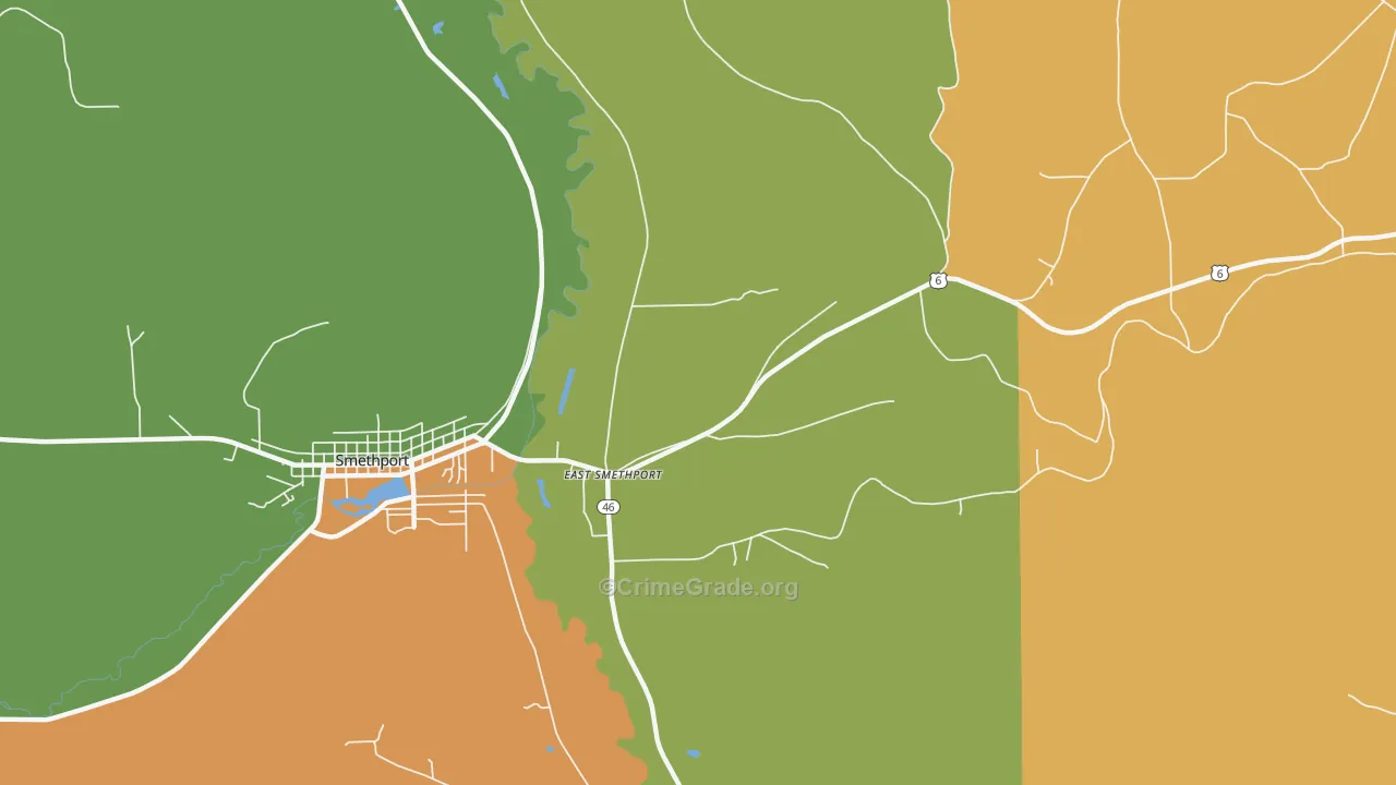 East Smethport, PA Map of Murder Rates