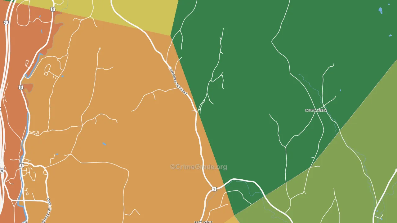 East St. Johnsbury, VT Map of Murder Rates