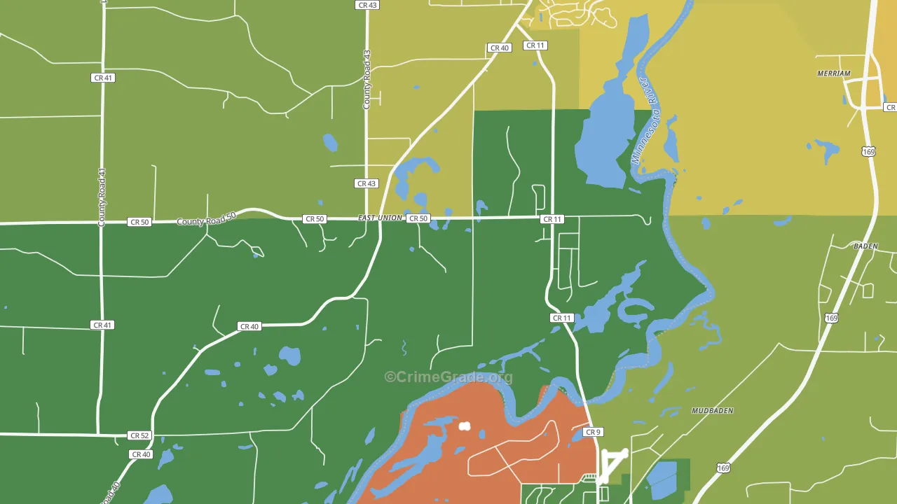 East Union, MN Map of Murder Rates