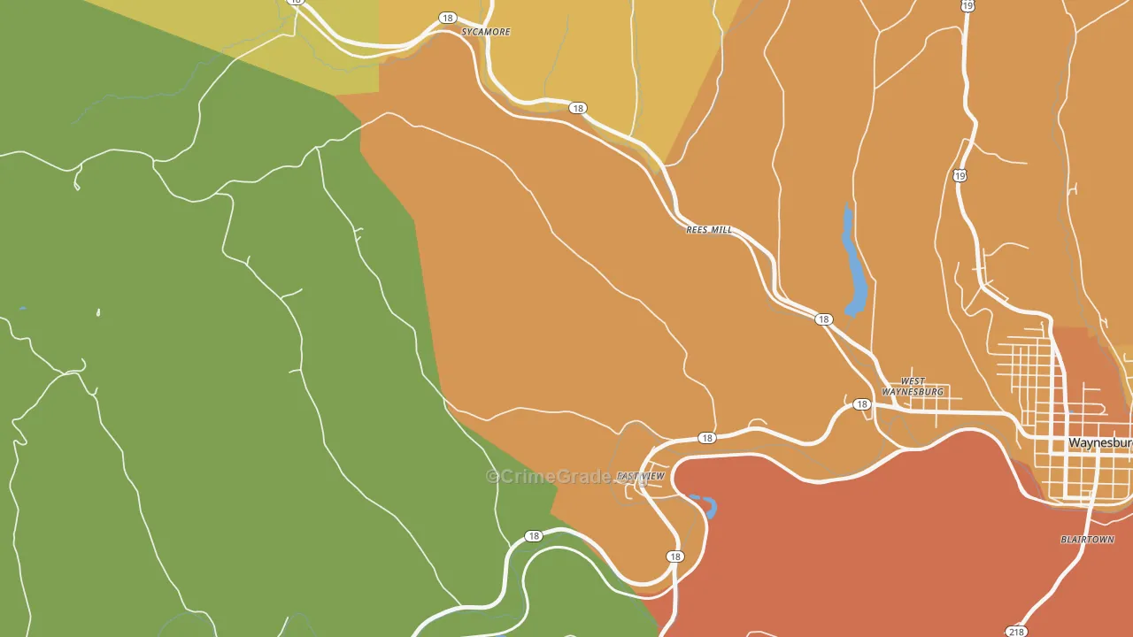 East View, PA Map of Murder Rates