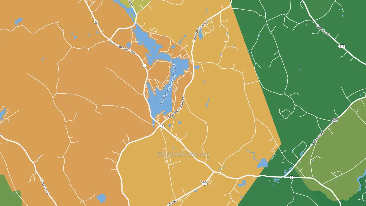East Waterboro, ME Map of Murder Rates