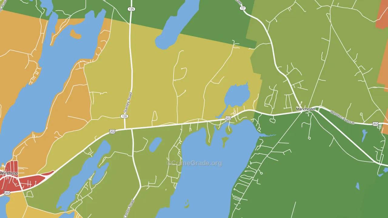 East Winthrop, ME Map of Murder Rates