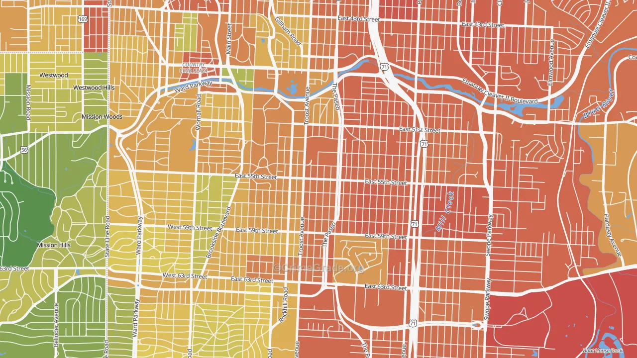 Eastern 49-63, Kansas City, MO Map of Murder Rates
