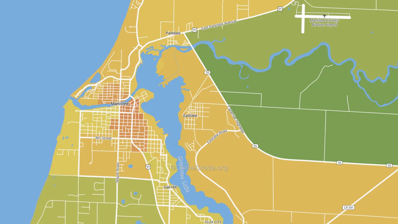 Eastlake, MI Map of Murder Rates