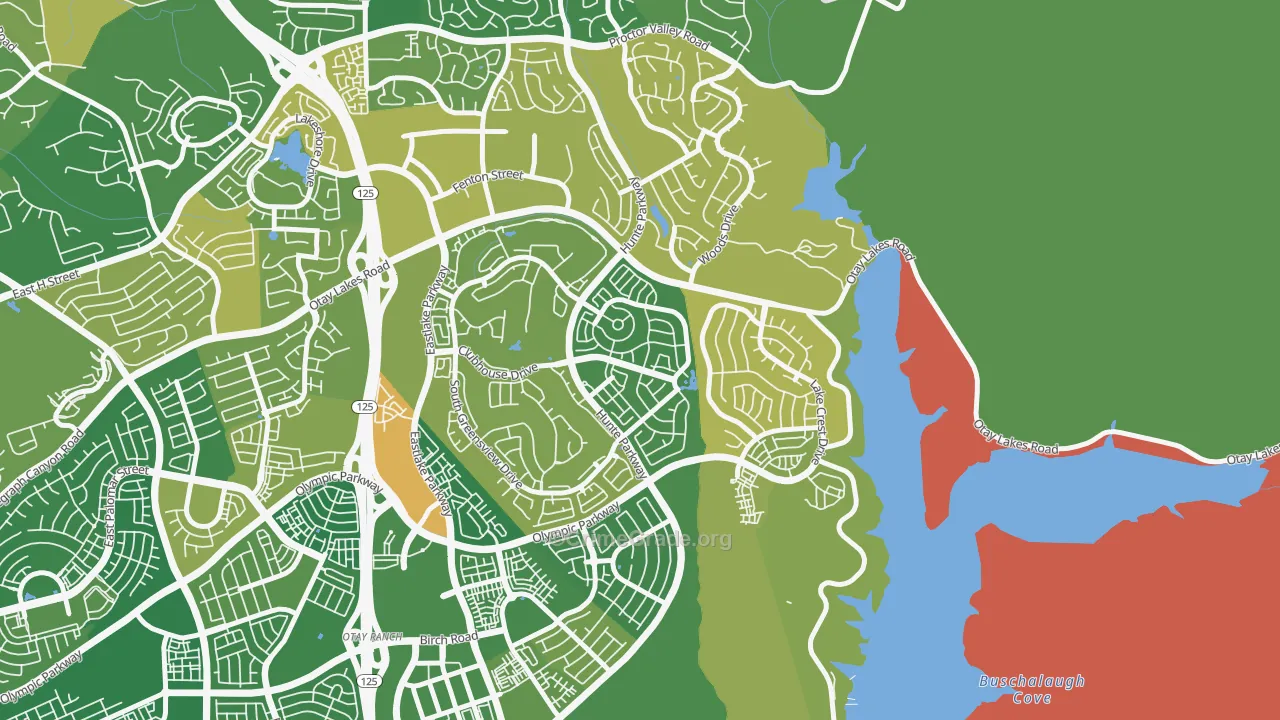 Eastlake Trails, Chula Vista, CA Map of Murder Rates