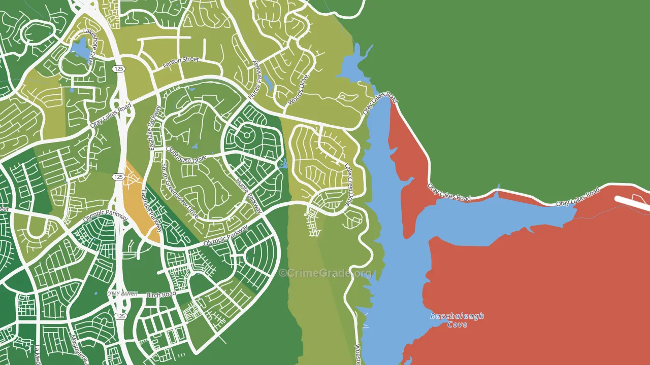 Eastlake Vistas, Chula Vista, CA Map of Murder Rates