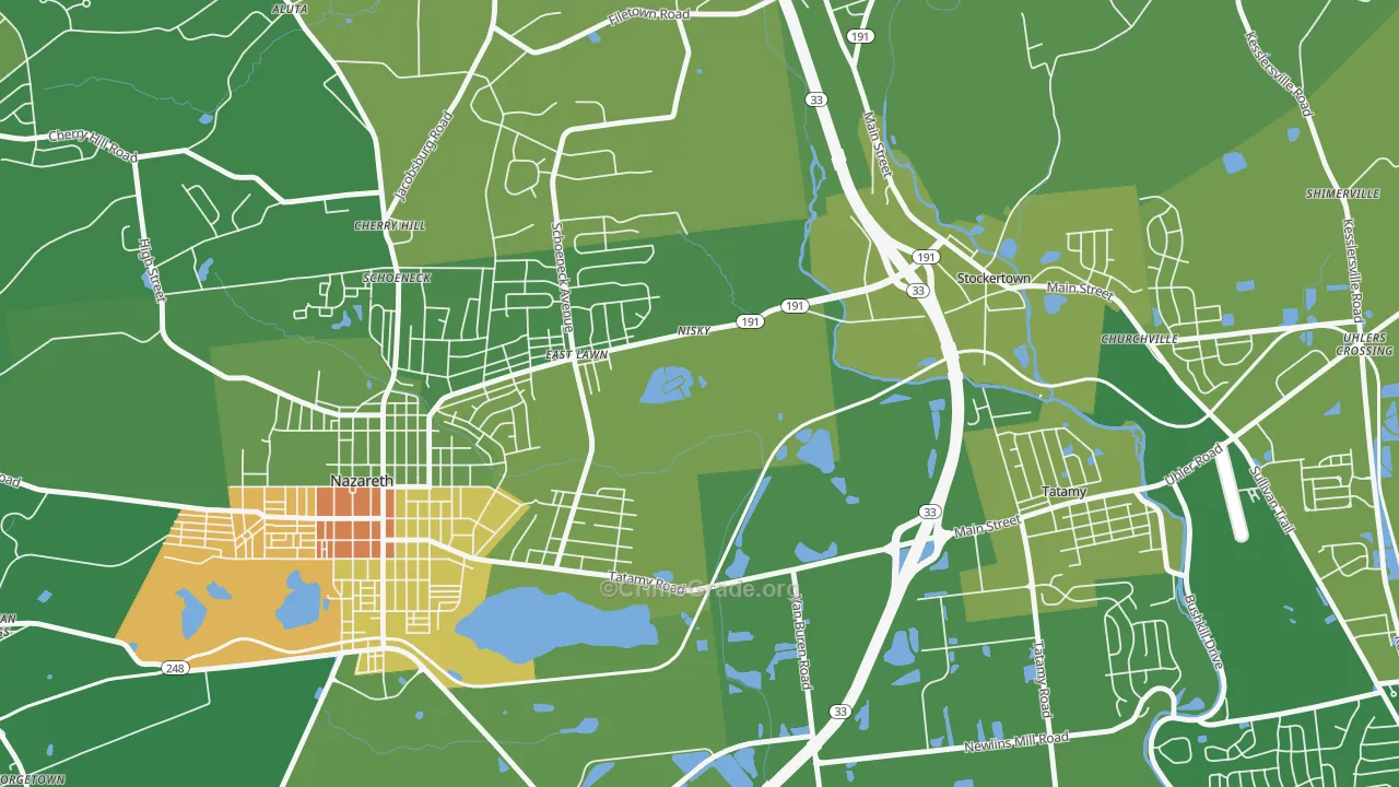 Eastlawn Gardens, PA Map of Murder Rates