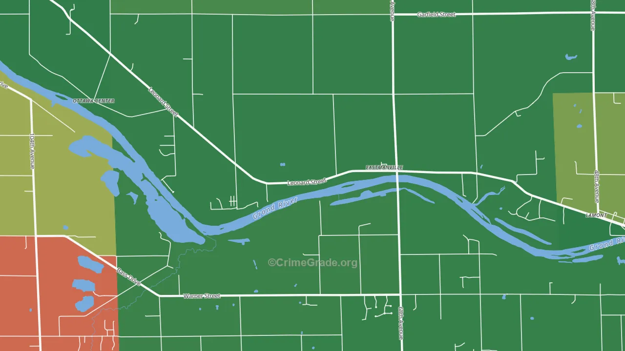 Eastmanville, MI Map of Murder Rates