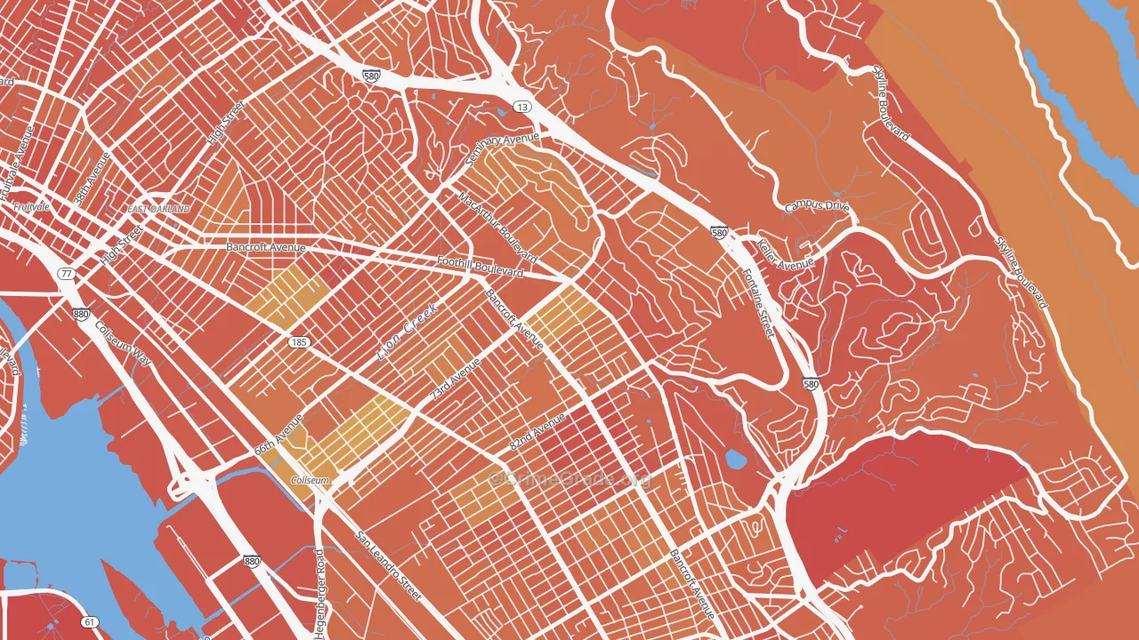 Eastmont, Oakland, CA Map of Murder Rates