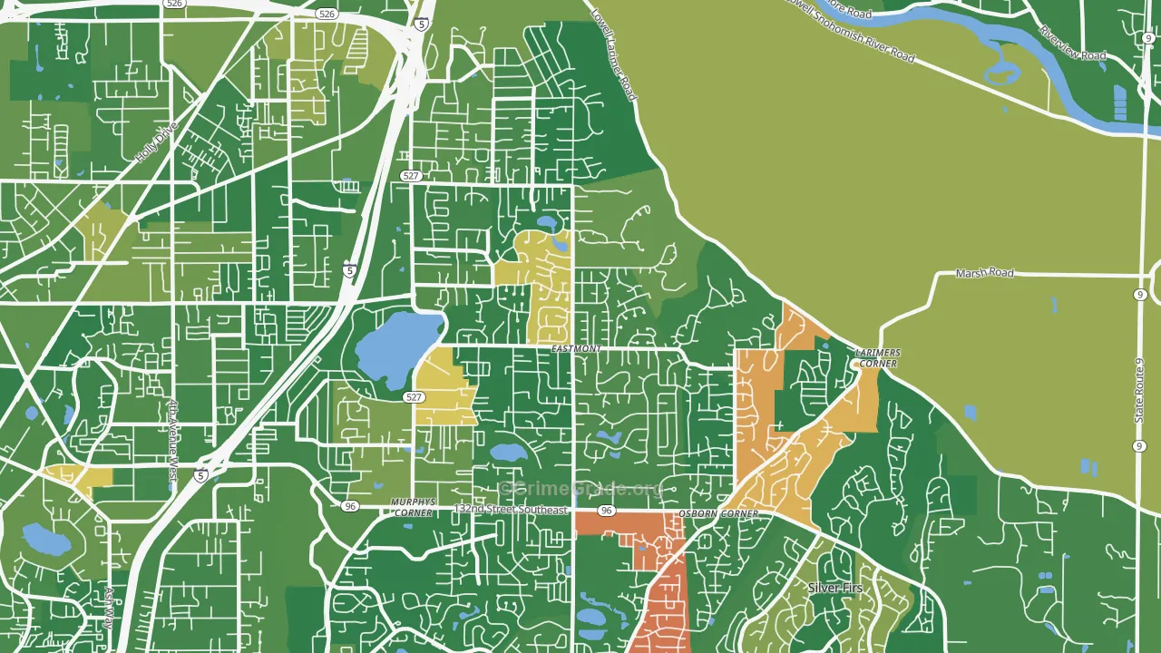 Eastmont, WA Map of Murder Rates