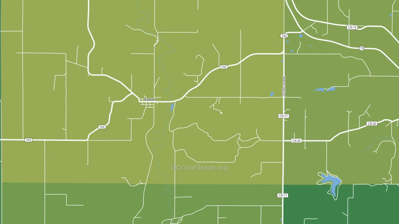 Easton, KS Map of Murder Rates