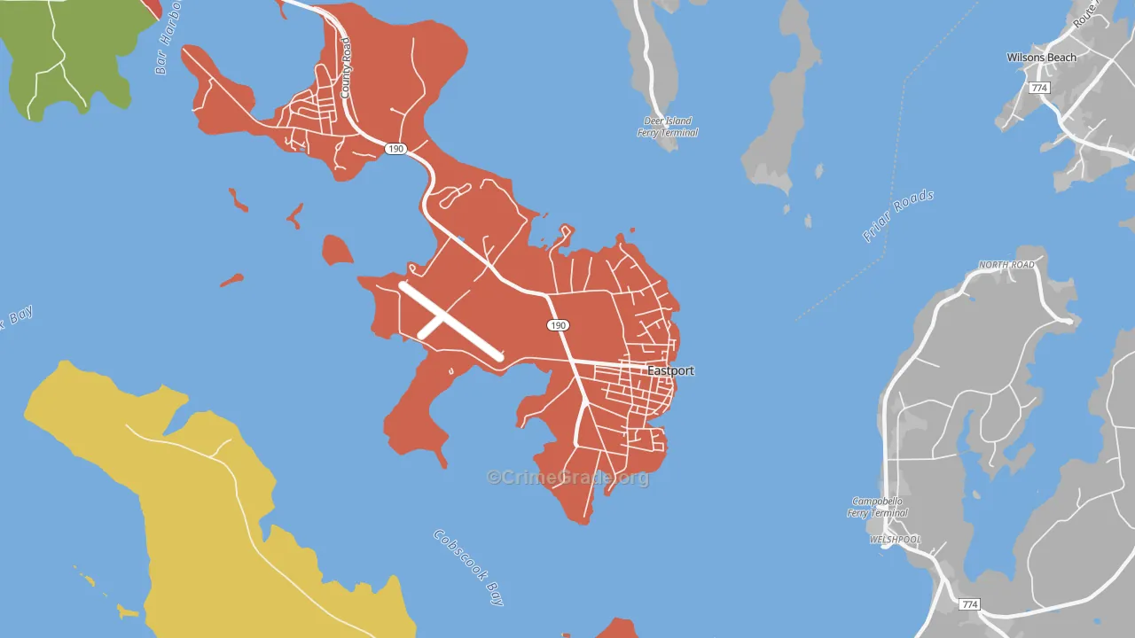 Eastport, ME Map of Murder Rates