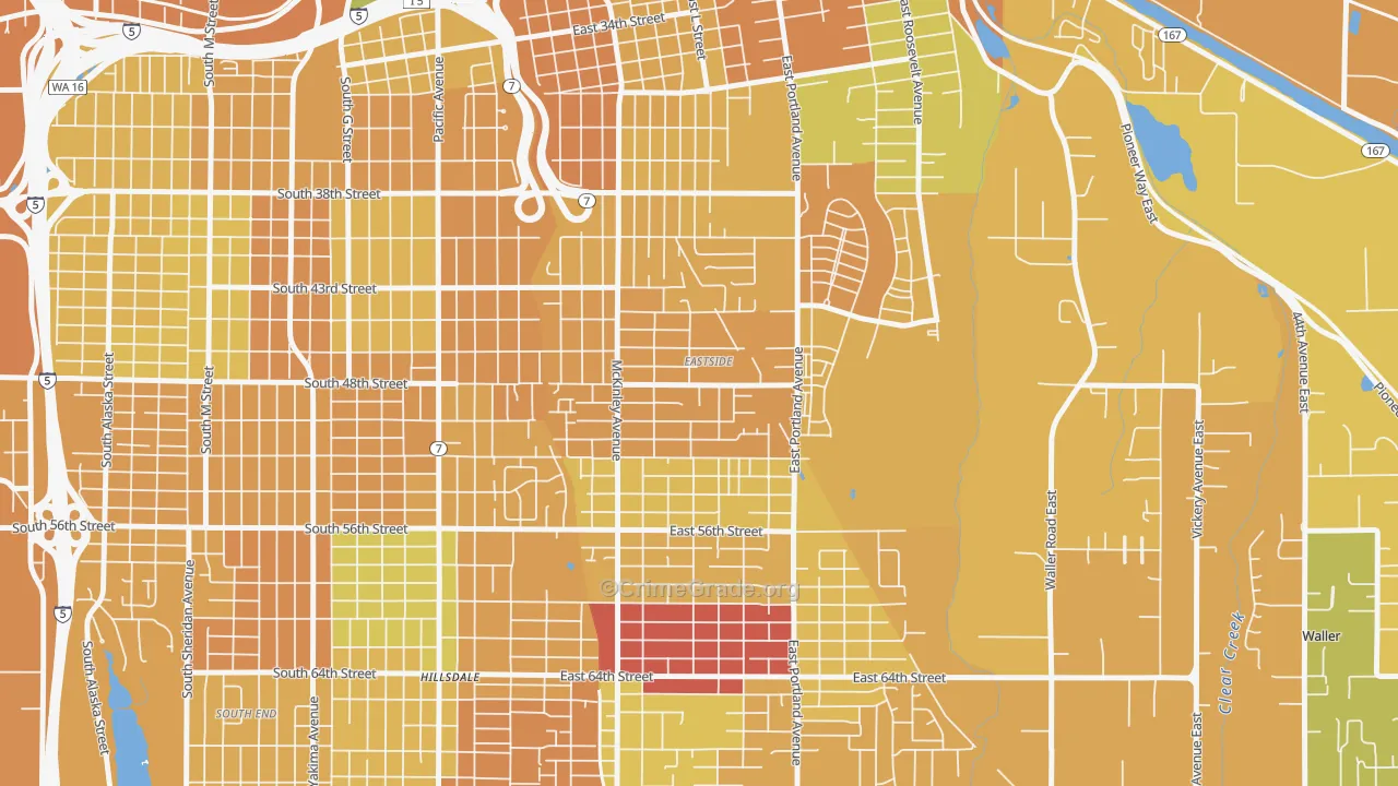 Eastside Enact, Tacoma, WA Map of Murder Rates