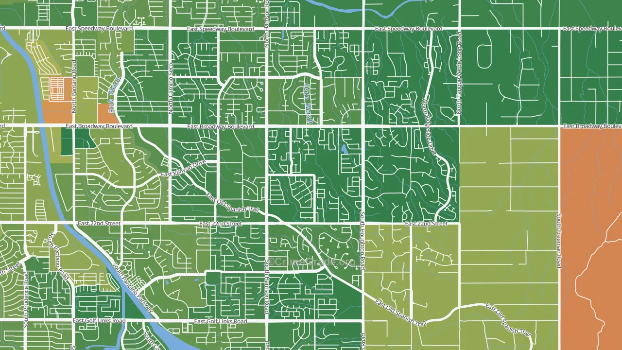 Eastside, Tucson, AZ Map of Murder Rates
