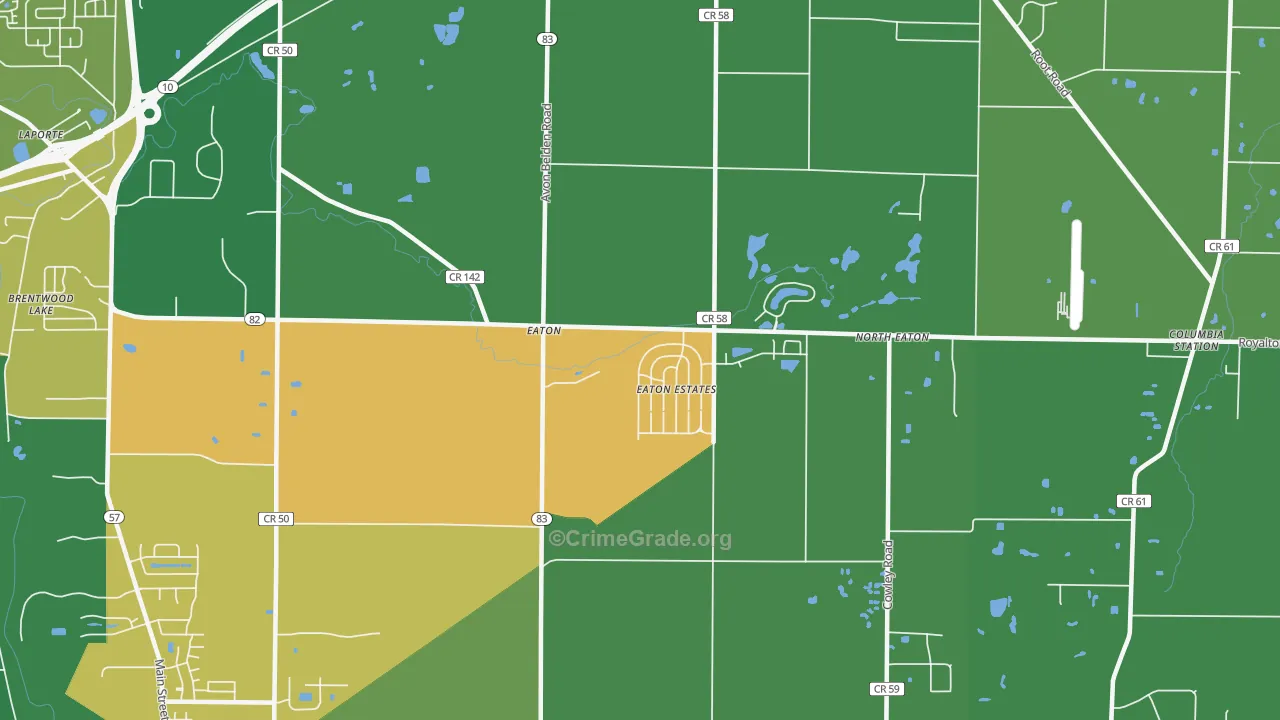 Eaton Estates, OH Map of Murder Rates