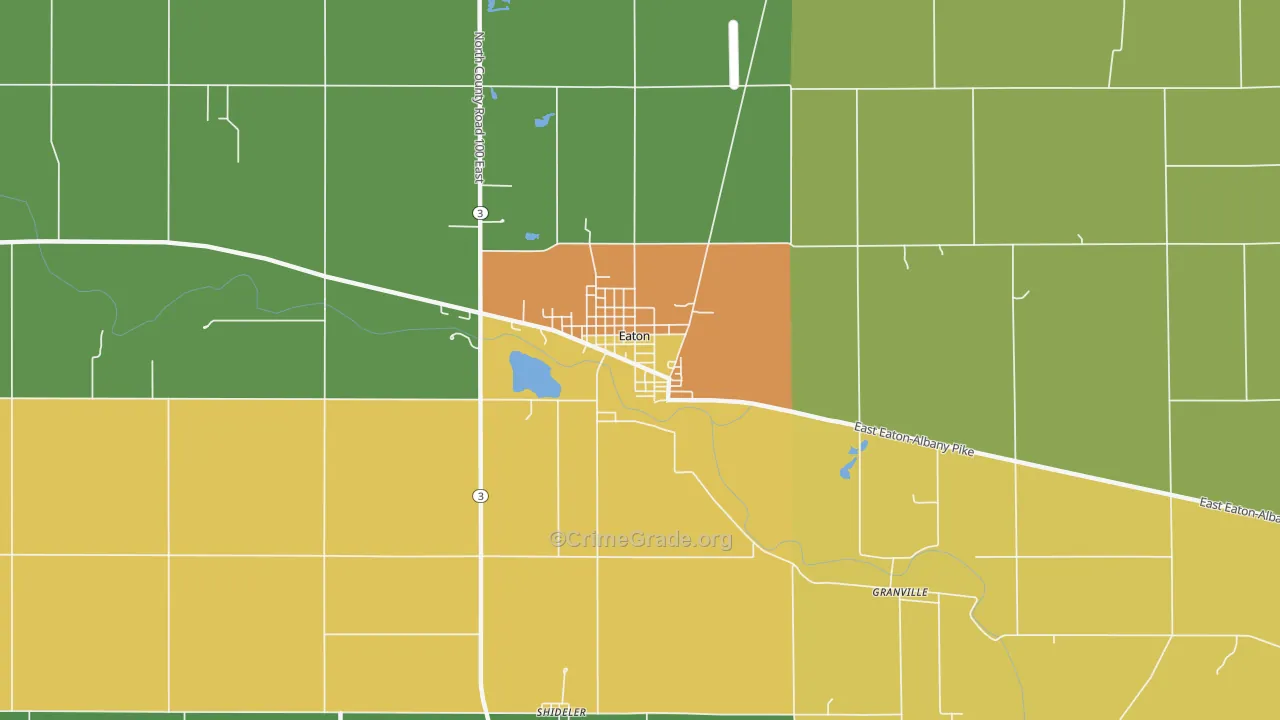 Eaton, IN Map of Murder Rates