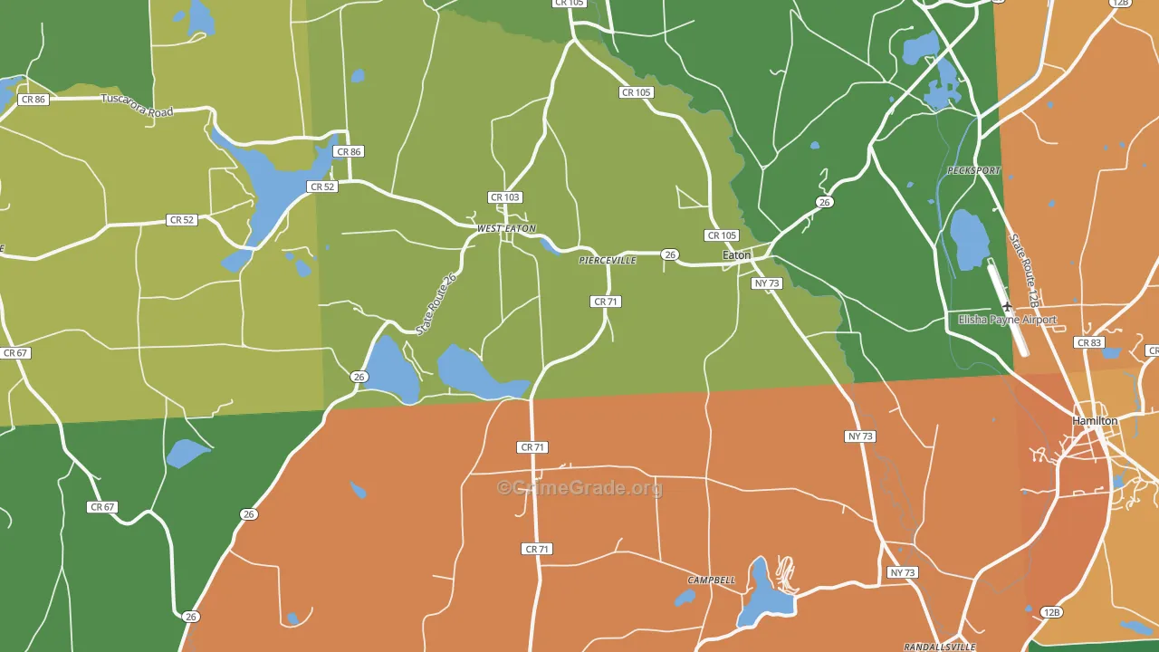 Eaton, NY Map of Murder Rates