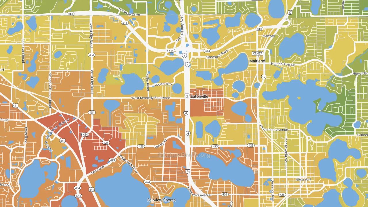Eatonville, FL Map of Murder Rates