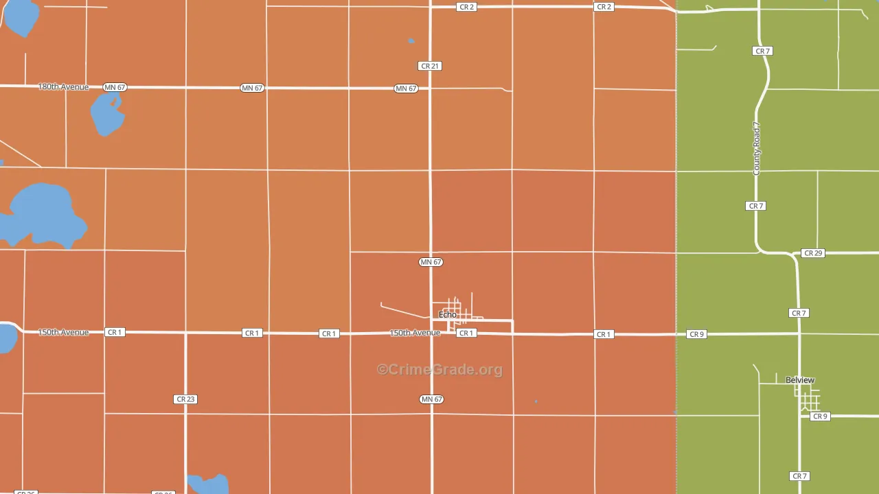 Echo, MN Map of Murder Rates