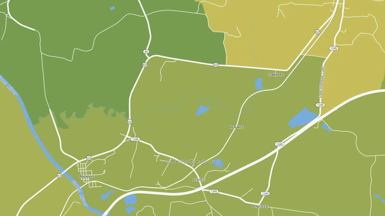 Echols, KY Map of Murder Rates