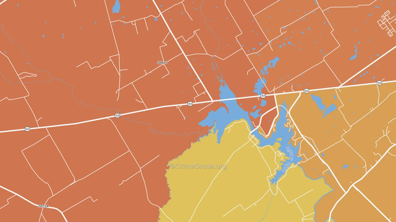 Echols, TX Map of Murder Rates