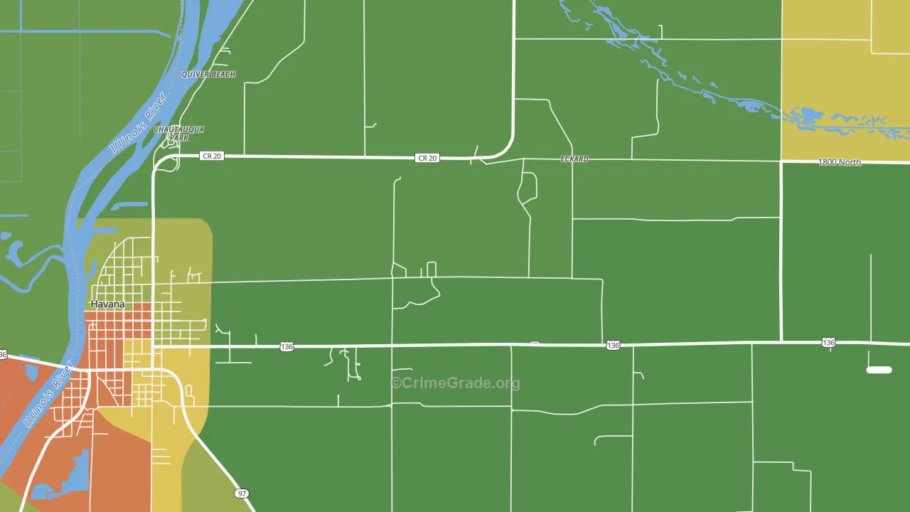 Eckard, IL Map of Murder Rates