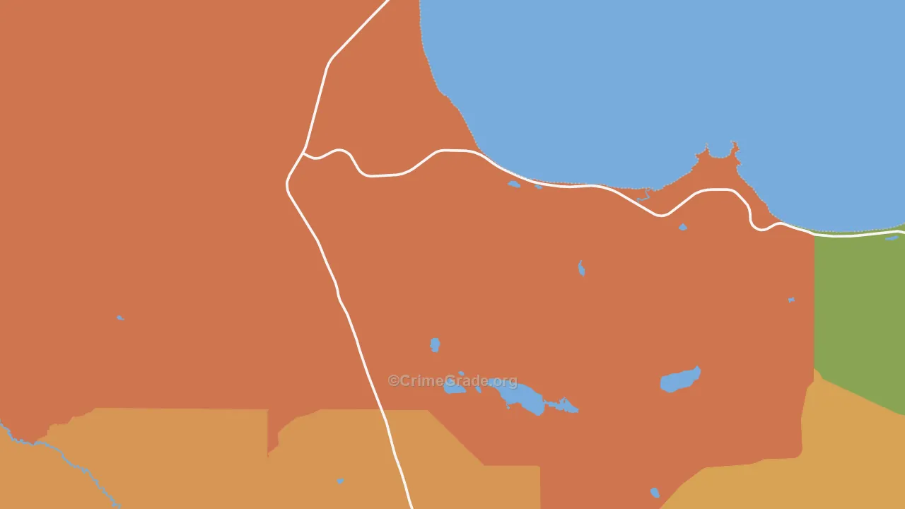 Eckerman, MI Map of Murder Rates