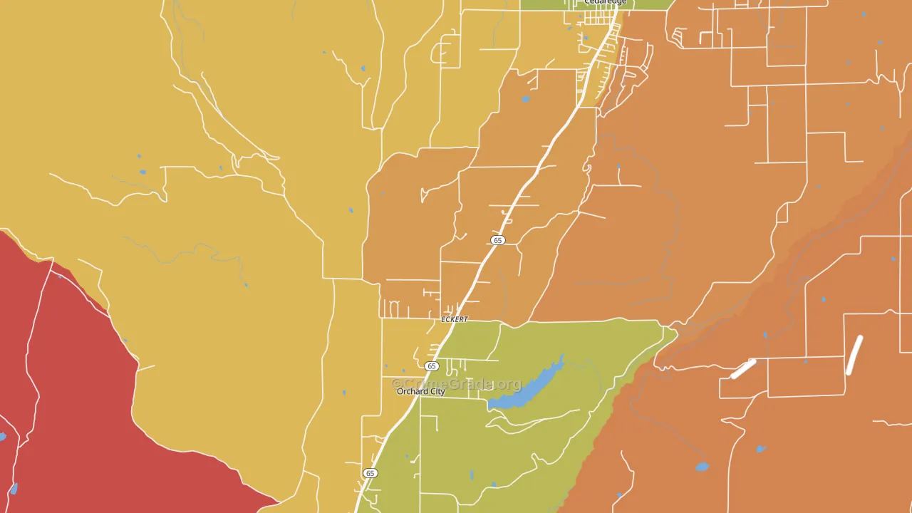 Eckert, CO Map of Murder Rates
