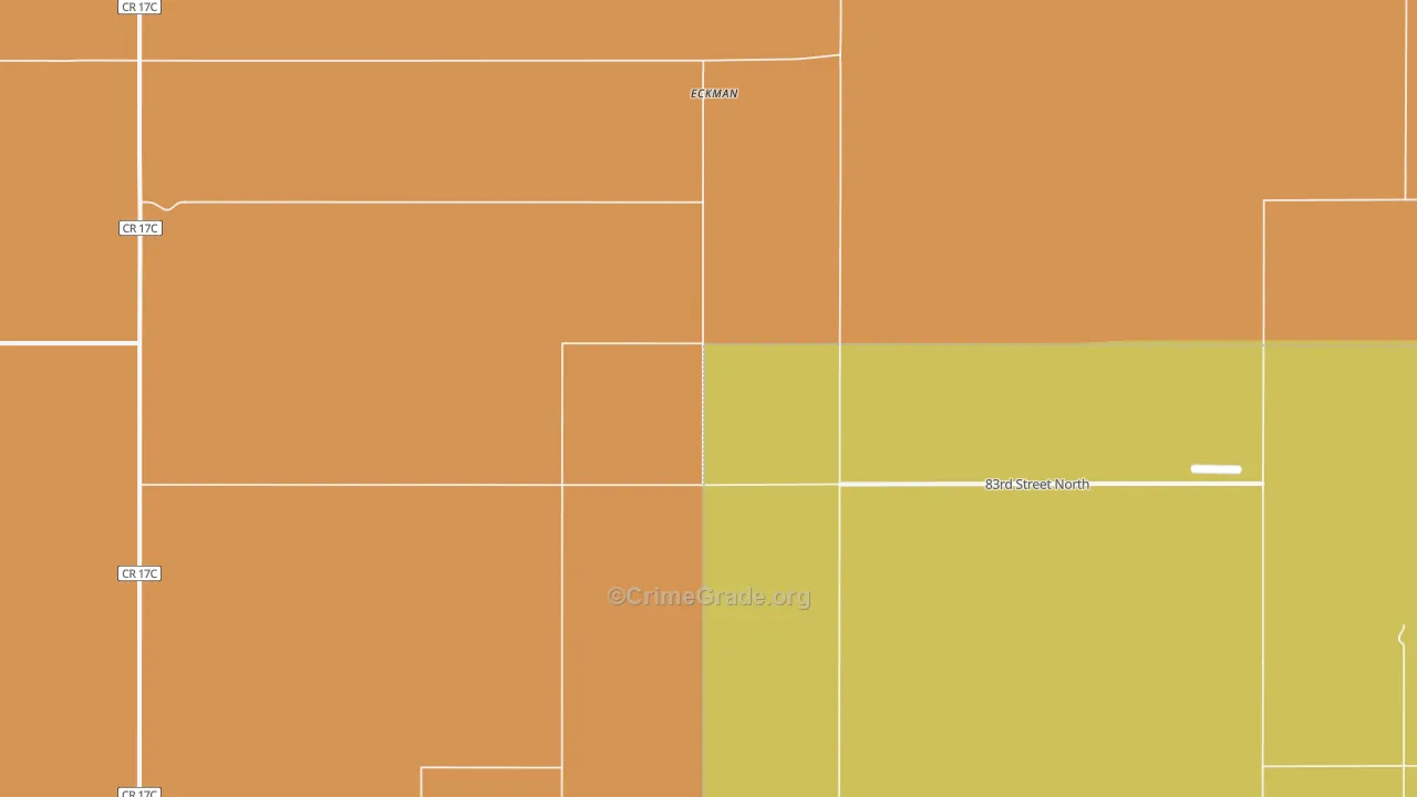 Eckman, ND Map of Murder Rates