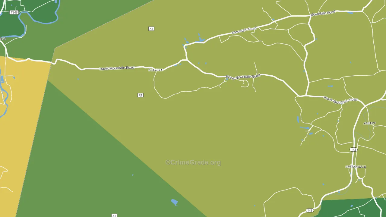 Eckville, PA Map of Murder Rates
