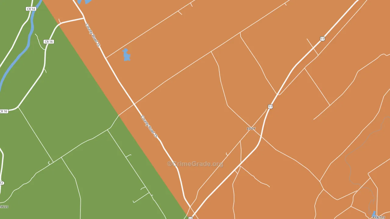 Eddy, NY Map of Murder Rates