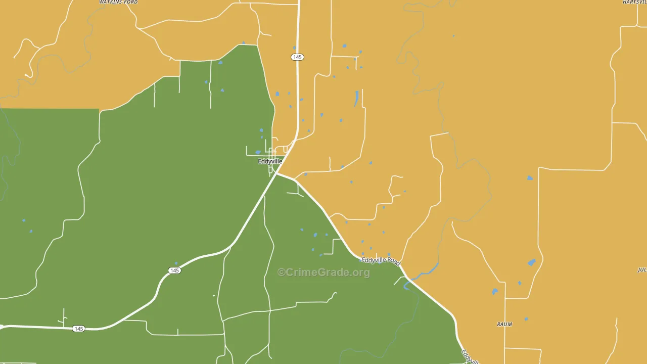 Eddyville, IL Map of Murder Rates
