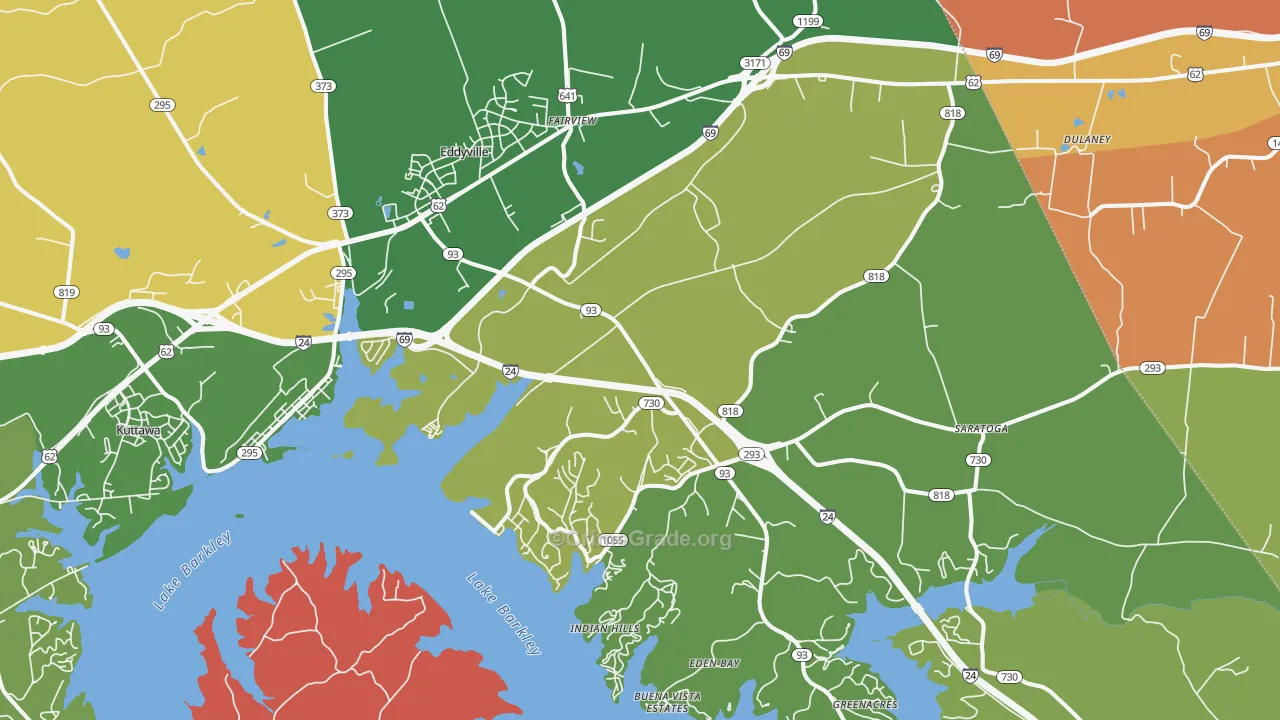 Eddyville, KY Map of Murder Rates