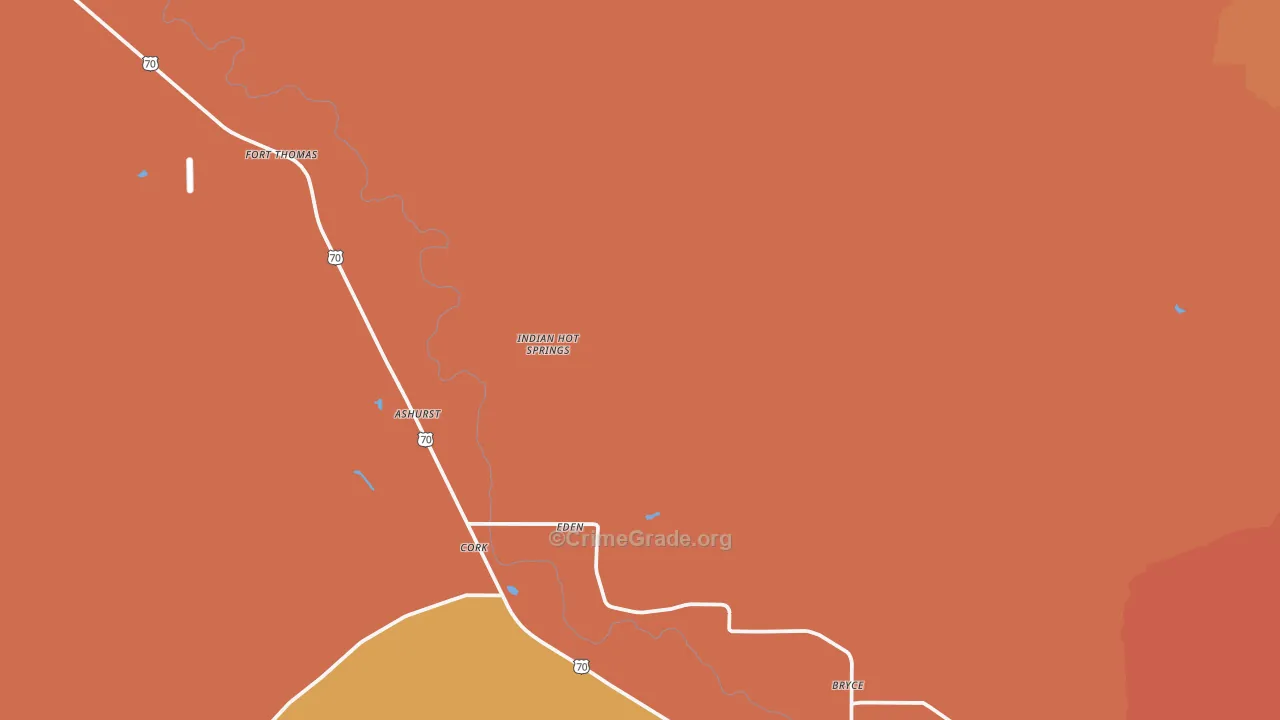 Eden, AZ Map of Murder Rates