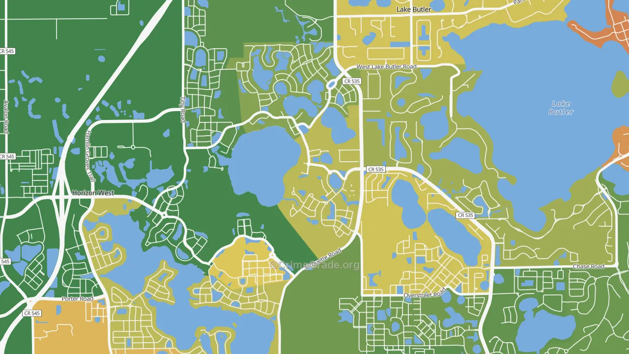 Eden Isle, Horizon West, FL Map of Murder Rates