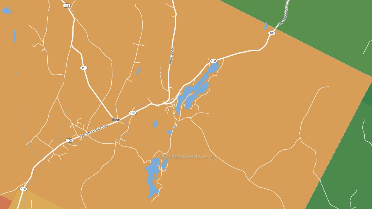 Eden Mills, VT Map of Murder Rates