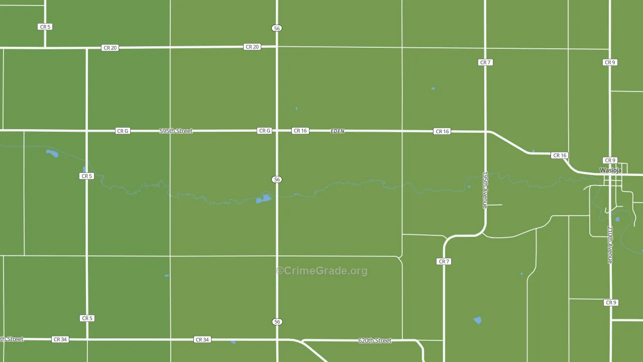 Eden, MN Map of Murder Rates
