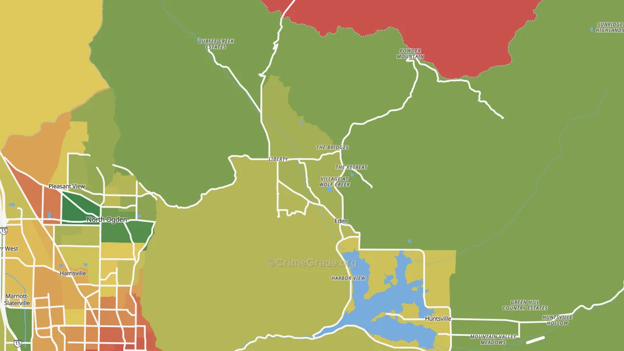 Eden, UT Map of Murder Rates