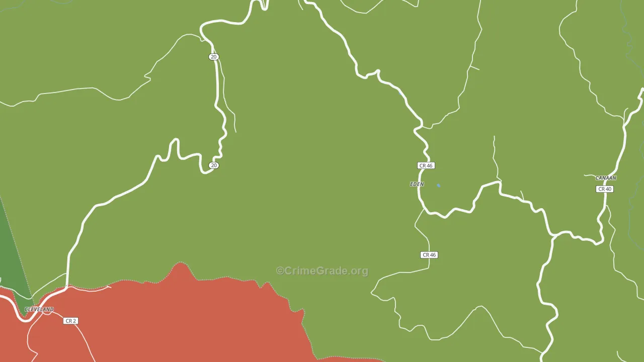 Eden, WV Map of Murder Rates