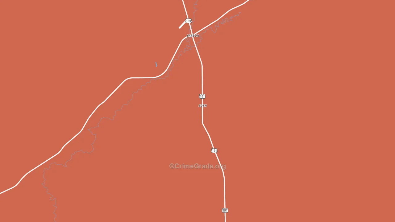 Eden, WY Map of Murder Rates