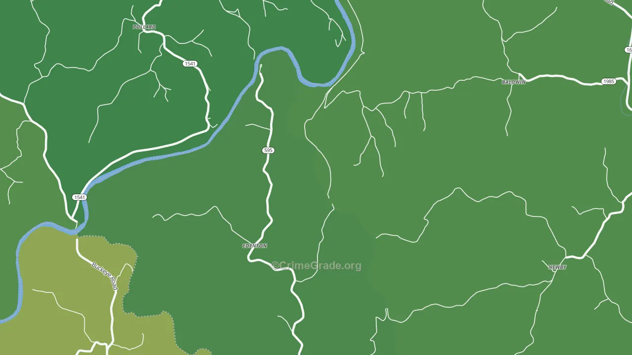 Edenton, KY Map of Murder Rates