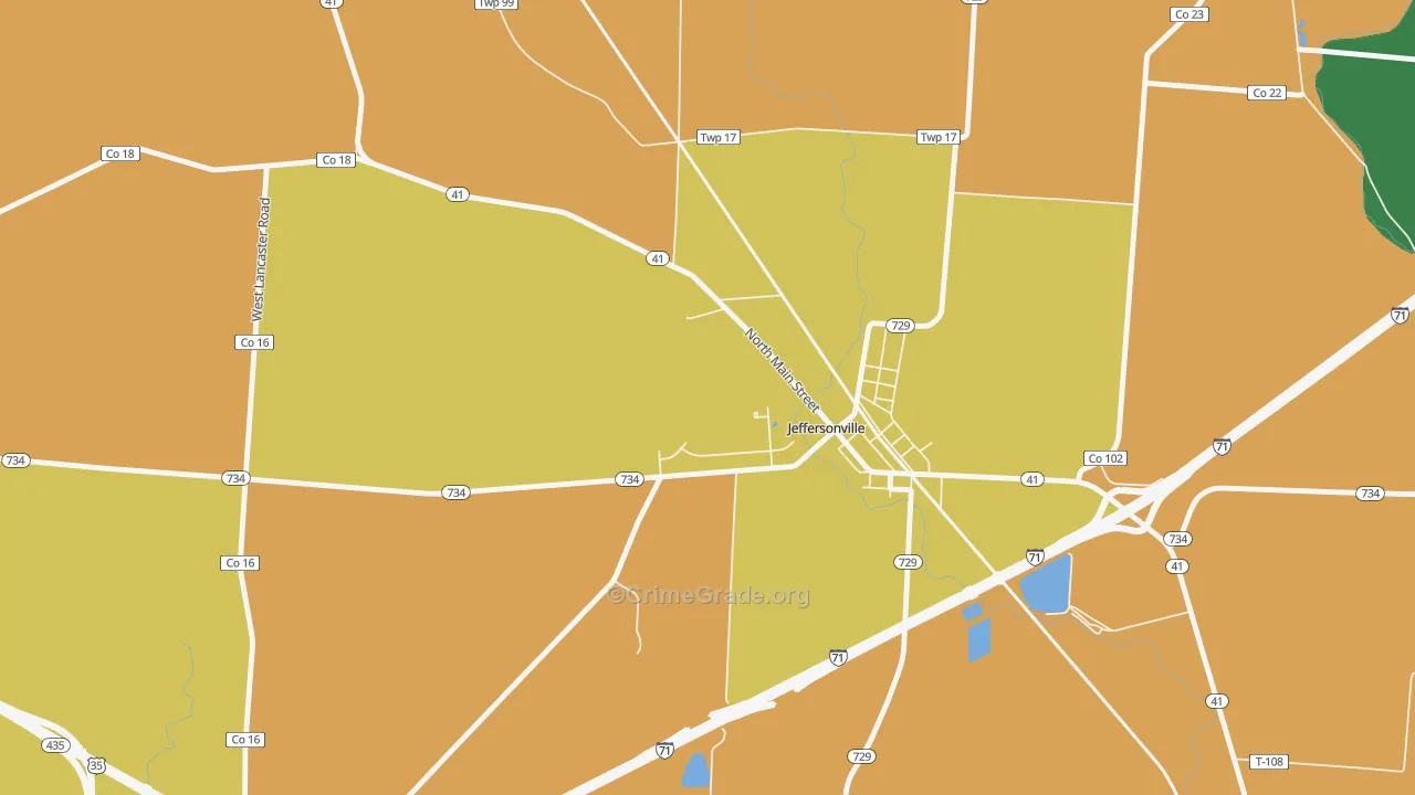Edgefield, OH Map of Murder Rates