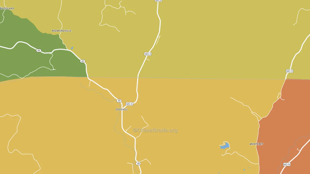 Edgehill, MO Map of Murder Rates