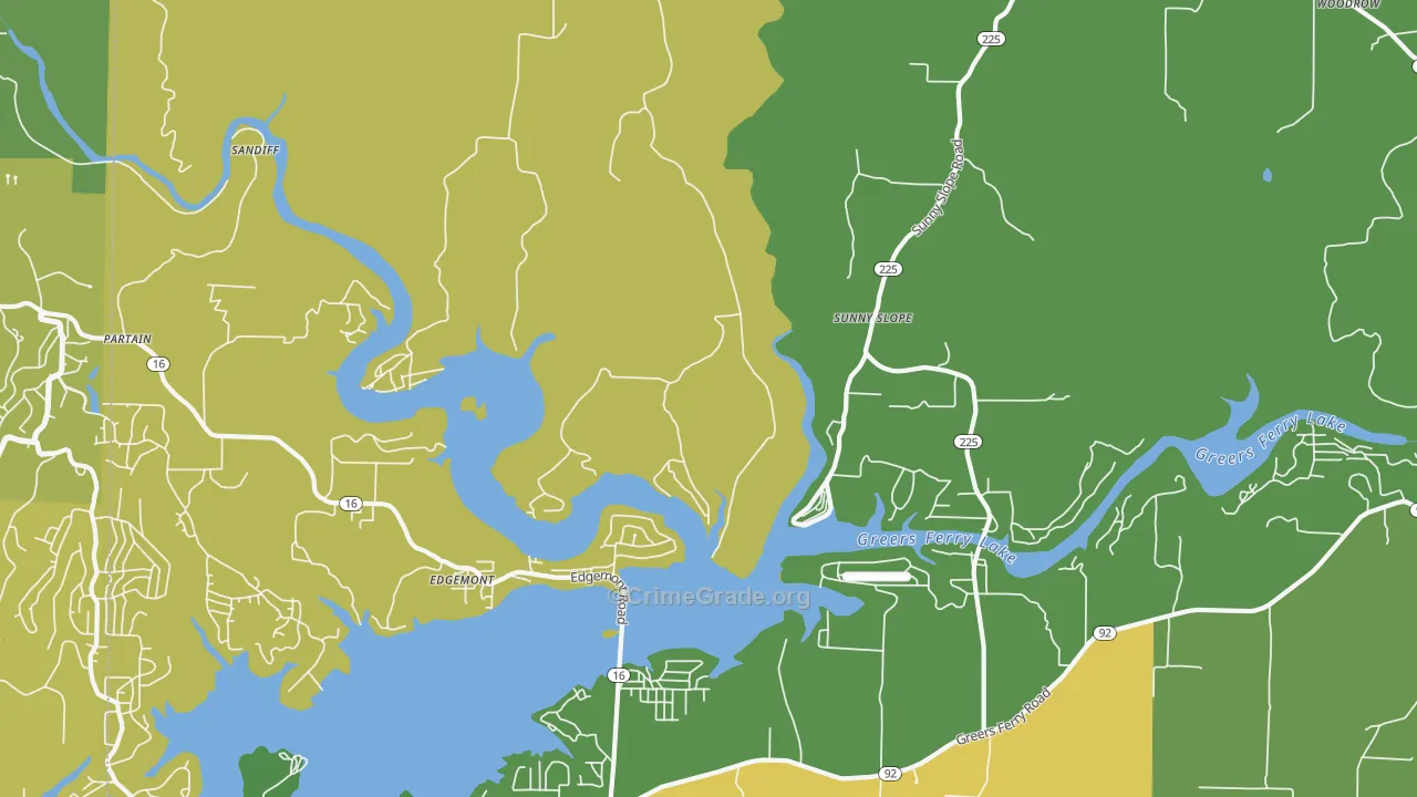 Edgemont, AR Map of Murder Rates