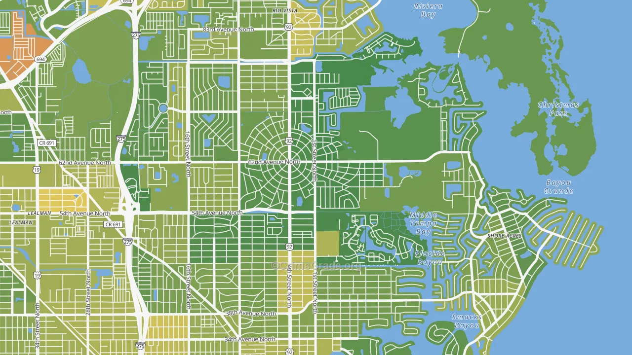 Edgemoor, St. Petersburg, FL Map of Murder Rates