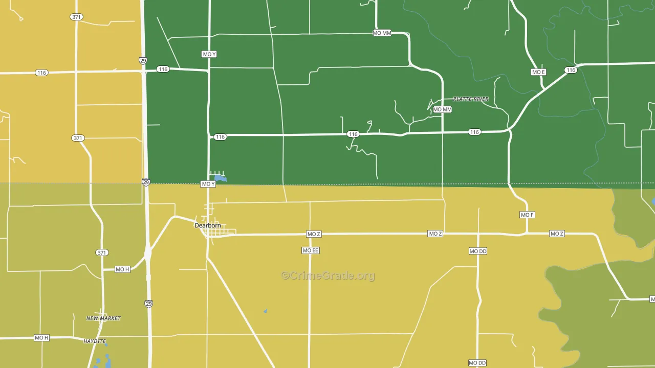 Edgerton Junction, MO Map of Murder Rates