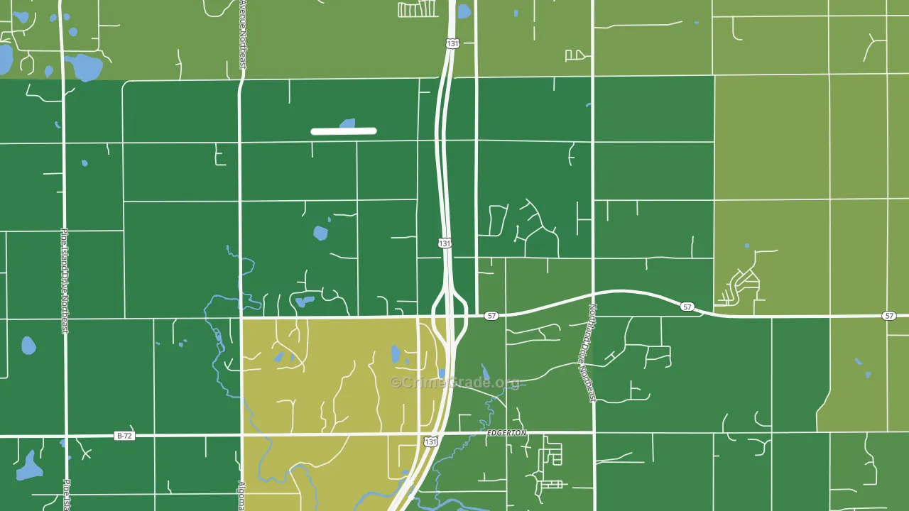 Edgerton, MI Map of Murder Rates