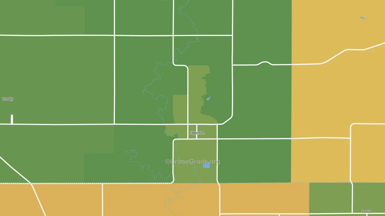 Edgerton, MN Map of Murder Rates